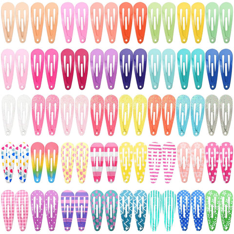 Toddler Hair Clips, 80Pcs 1.2 Inch Mini Snap Hair Clips for Baby Girls Kids