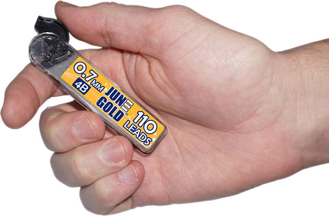 June Gold 0.7 mm, 440 Lead Refills, 4B, 4 Dispensers/w 110 Pieces Each