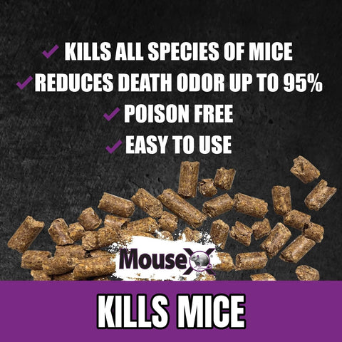 MouseX Rodent Control Bait Pellets for Rats & Mice – Poison Free, Pet Safe | Indoor & Outdoor Use Pellets |1 lb. Bag
