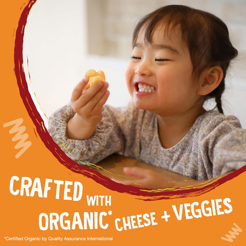 Earth's Best Organic Veggie Puffs for Toddlers 2 Years Old and Up, Cheddar Flavor, 1.55 Ounce Bag (Pack of 4)