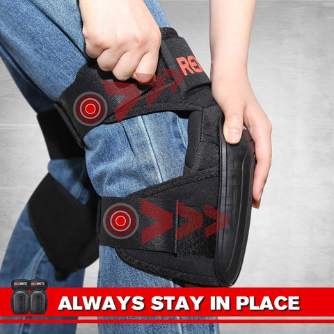 REXBETI Knee Pads for Men, Anti-slip Construction Gel Knee Pads for Work