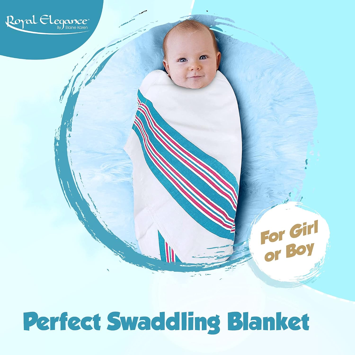 100% Cotton Unisex Hospital Receiving Blankets Flannel - 1 Pack