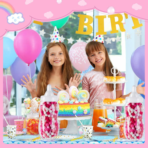 Tessco for you 2 Pcs 15in Jumbo Baby Bottle Bank Baby Shower, White