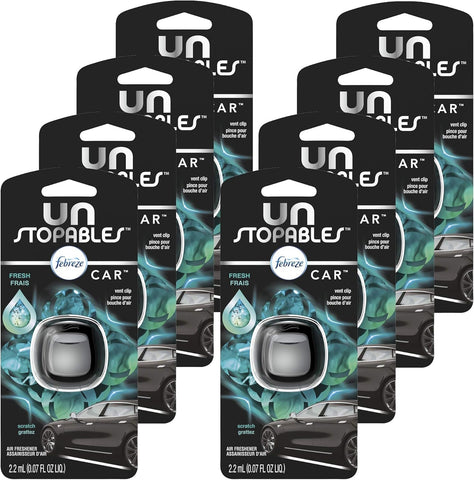 Febreze Unstopables Car Odor-Eliminating Car Freshener Vent Clip Fresh, .07 fl oz. Car Vent Clip