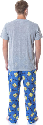 Nickelodeon SpongeBob SquarePants Mens' Chillin' Sleep Pajama Set