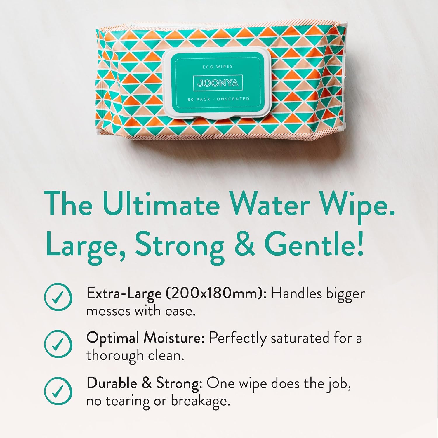 JOONYA Unscented Baby Wipes — Plant-Based, Fragrance-Free Bulk Diaper Wipes | Hypoallergenic, Non-Toxic & Biodegradable Wet Wipes for Sensitive Newborn Skin | 12 Packs of 80 (960 Total)