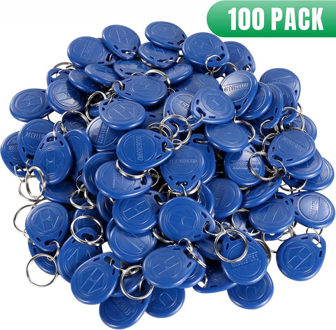UHPPOTE 125KHz RFID ID Keychain Card Tag Token, Access Key Fob, 100 Pack