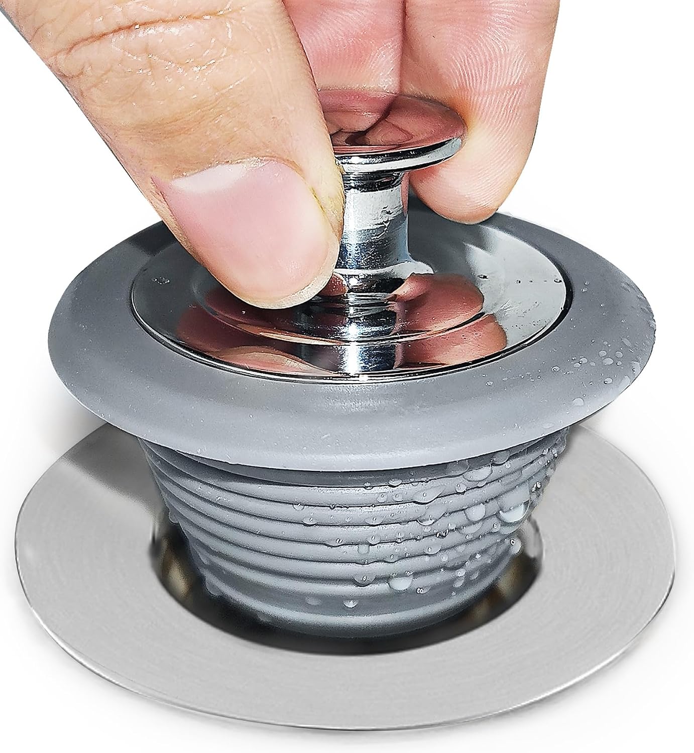 Universal Bathtub Drain Stopper, Sink & Tub Stopper, Bathroom Drain Plug