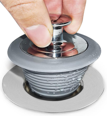 Universal Bathtub Drain Stopper, Sink & Tub Stopper, Bathroom Drain Plug