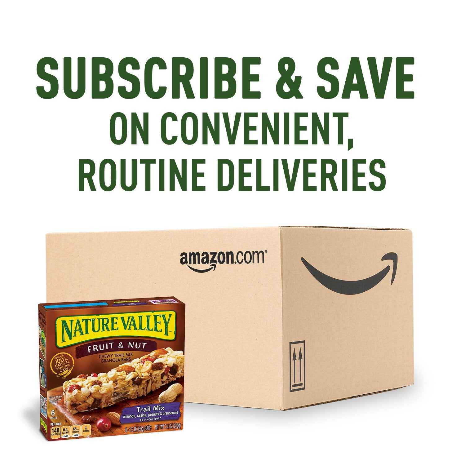 Nature Valley Chewy Fruit and Nut Granola Bars, Trail Mix, 6 Ct, 7.4 oz (Pack of 12)
