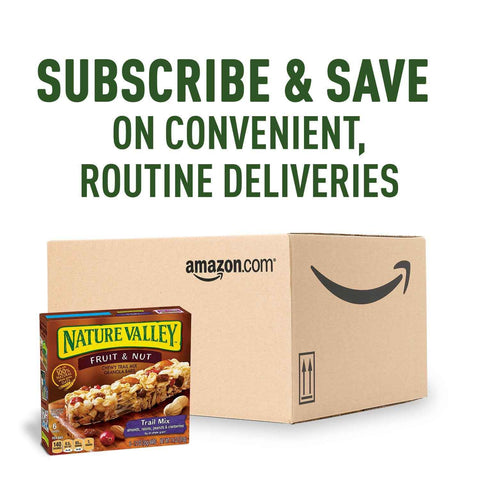 Nature Valley Chewy Fruit and Nut Granola Bars, Trail Mix, 6 Ct, 7.4 oz (Pack of 12)