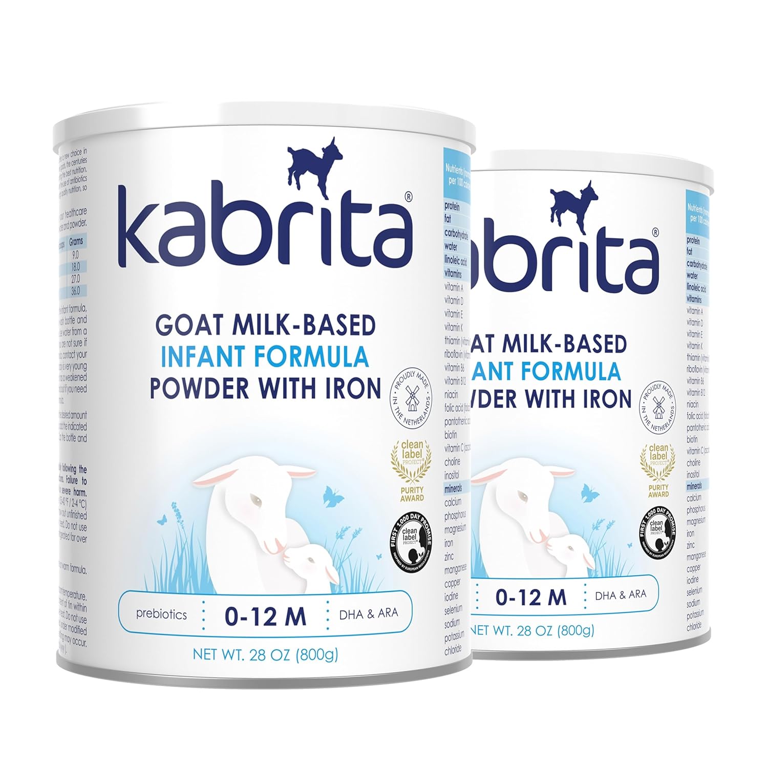 Kabrita Goat Milk Infant Formula Powder, Gentle Digestion, 28 oz, Pack of 2