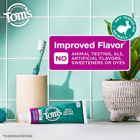 Tom's of Maine Antiplaque and Whitening Toothpaste, Peppermint, 2Pk, 5.5 oz