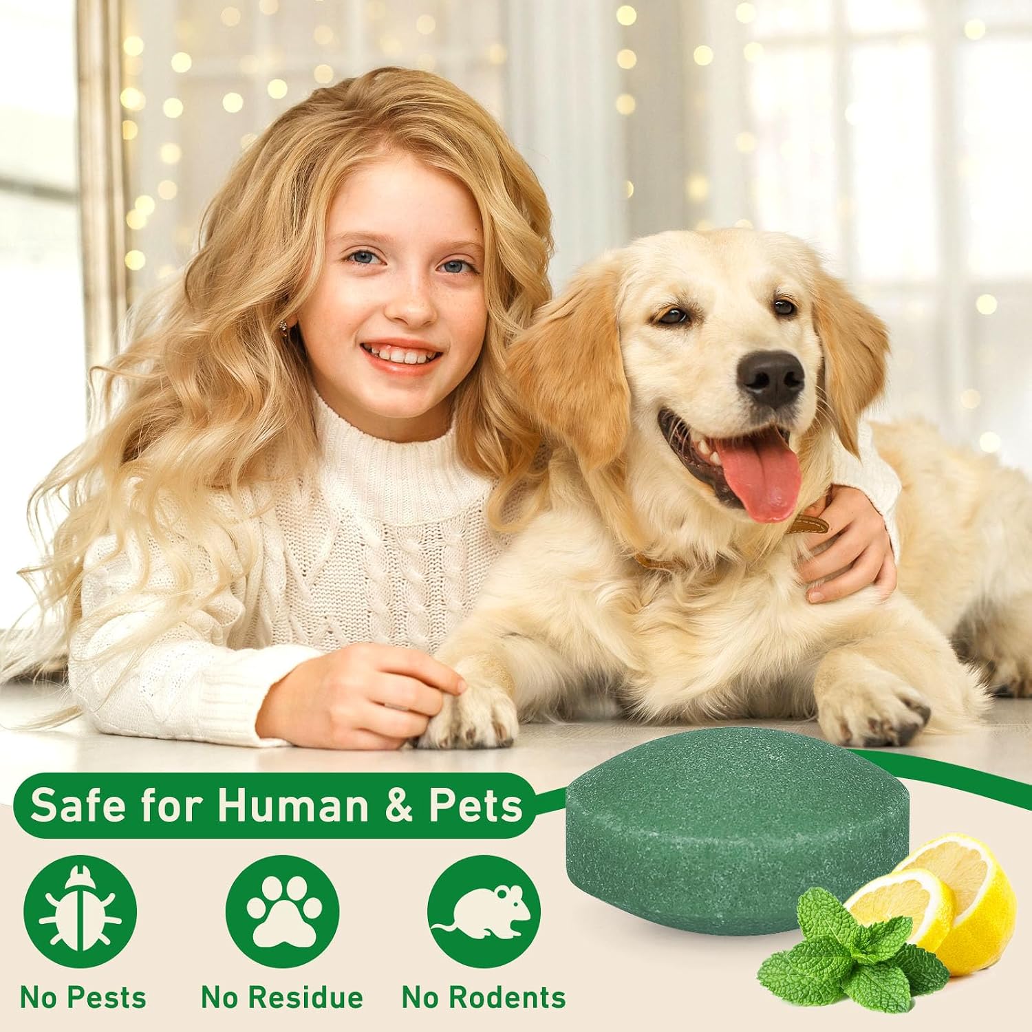 Pest Rodent Repellent, 48 Pack Peppermint Oil Repellent for Mouse Rats Spider Roach Ant Squirrel Pest Control Indoor & Outdoor, Natural Mice Deterrent Replace Trap Poisoning Family & Pet Safe Green