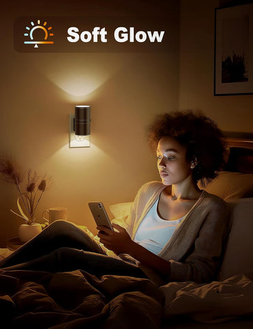 JandCase Night Lights Plug into Wall, Dimmable Night Light, Dusk to Dawn