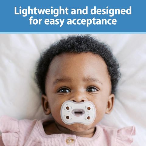 Dr. Brown's Advantage One-Piece Silicone Baby Pacifier, 0-6m, 4-Pack