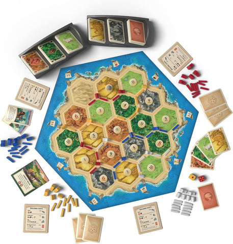 CATAN Board Game (6th Edition) Trade, Build & Settle in the Classic Strategy Game for Family, Kids & Adults, Ages 10+, 3-4 Players, 60-90 Min Playtime