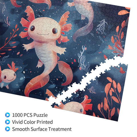 Generic Axolotls Jigsaw Puzzle 1000 Pieces，Perfect Home Decor and Gift for All Ages (19.7"" x 29.5"")