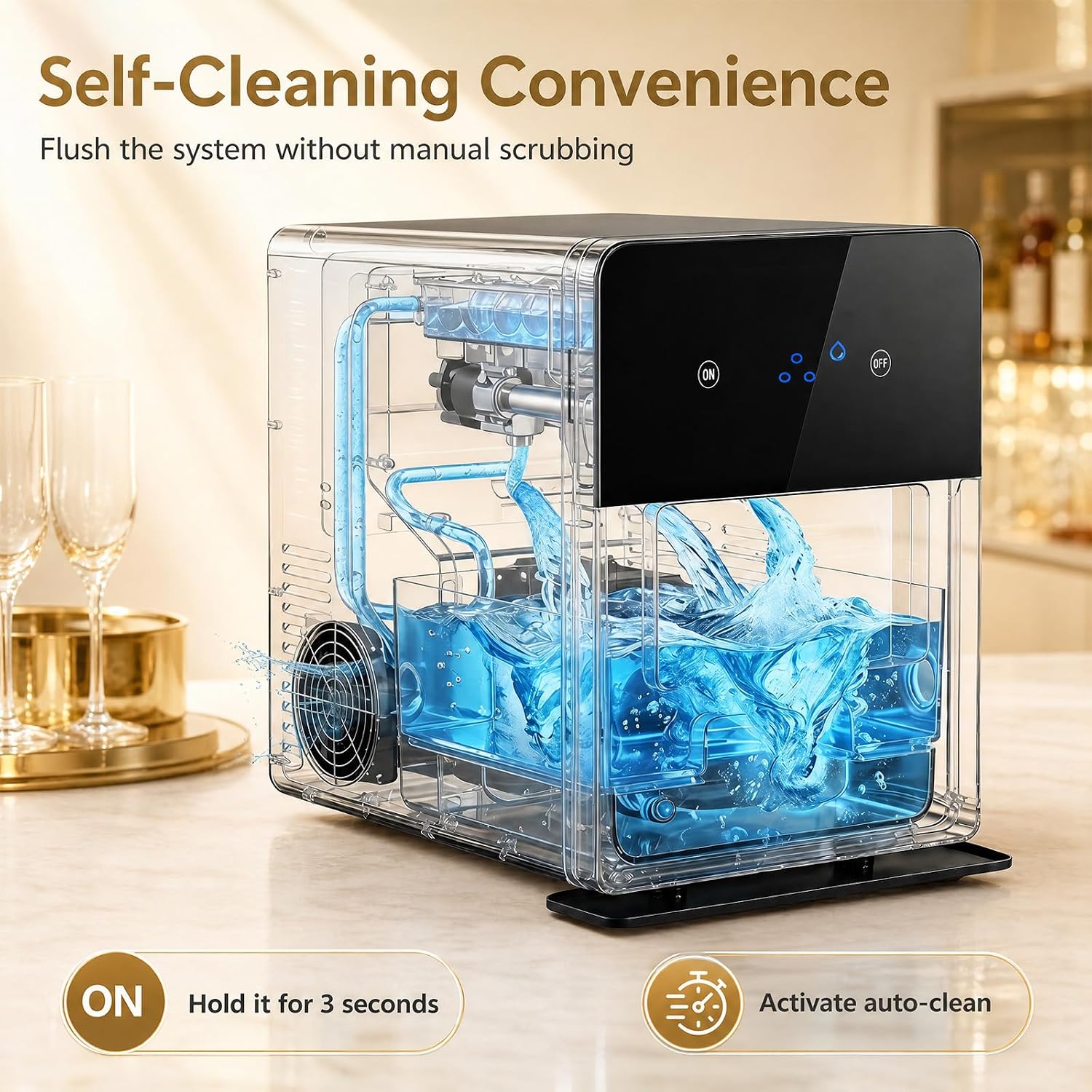 ARLIME Countertop Sphere Ice Maker Machine, 2" Ice Ball Maker