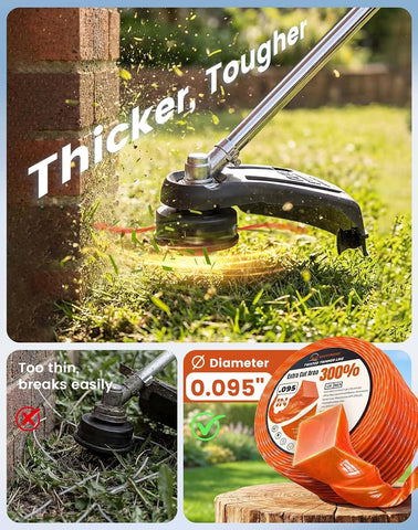 .095" Weed Eater String 1020FT Twisted Square String Trimmer Line
