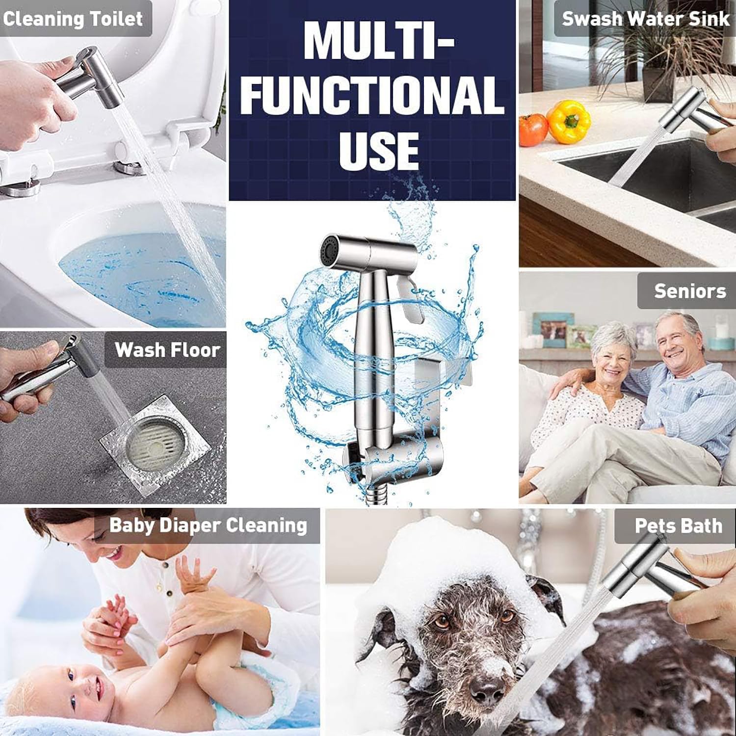 Handheld Bidet Sprayer-Bidet Attachment for Toilet, Premium Stainless Steel