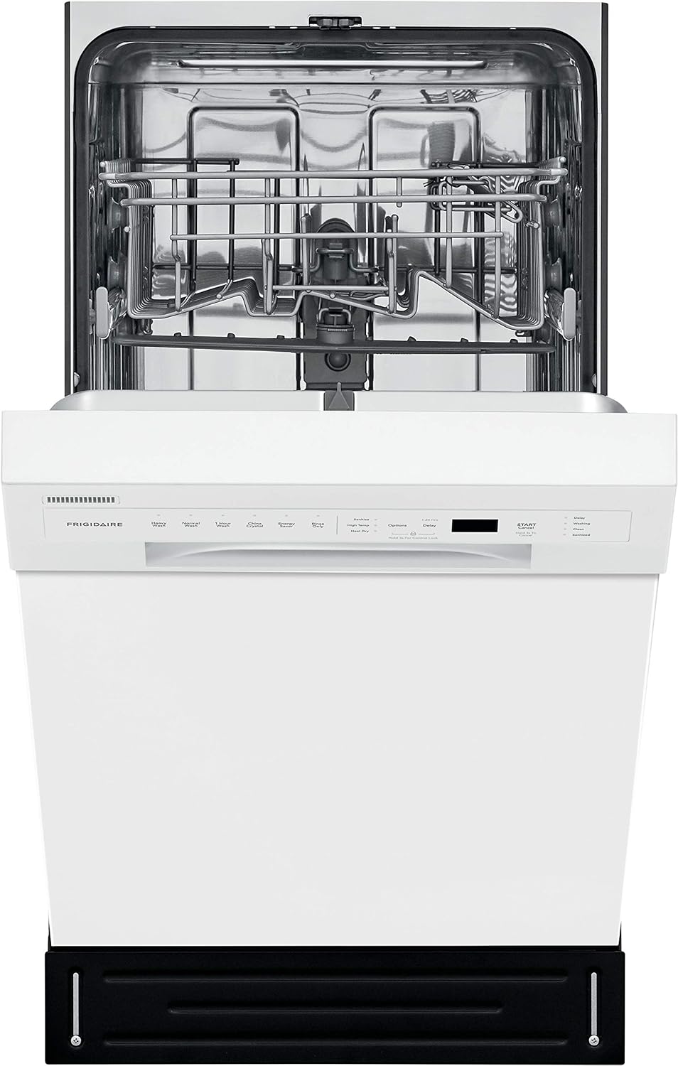 Frigidaire 18 in. ADA Compact Front Control Dishwasher in White with Dual Spray Arms, 52 dBA, includes room-of-choice delivery