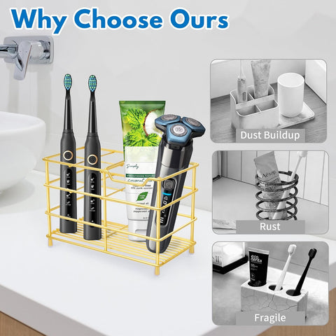 Electric Toothbrush Holders for Bathrooms 304 Stainless Steel Quick Drying