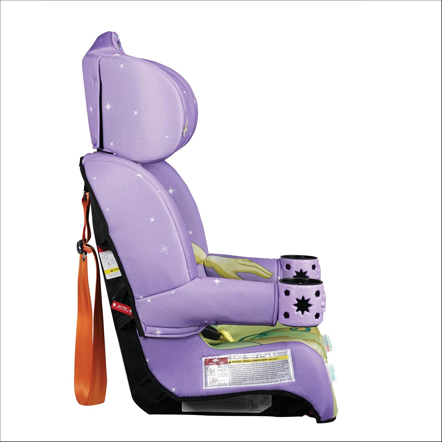 KidsEmbrace 2-in-1 Car Seat | Forward-Facing Harness (26.5–65 lbs) & Booster Mode (40–100 lbs) | Latch | Premium Fit with Multi-Position Headrest, Harness & Recline - Disney Tiana