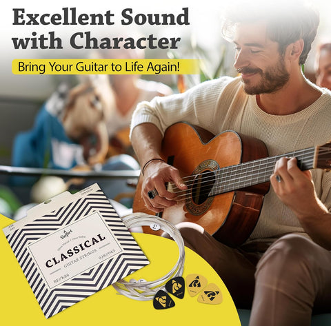 BELFORT Classical Guitar Strings – Nylon Silver-Wound 6-String Set