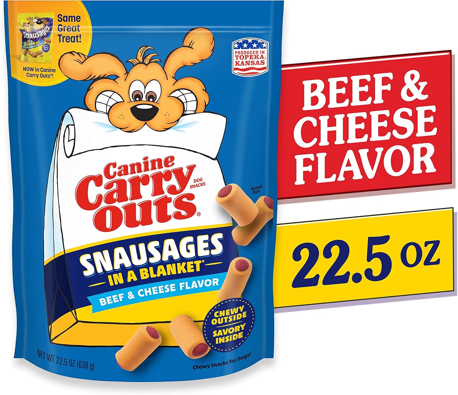 Canine Carry Outs Snausages in a Blanket Dog Treats, 4 Bags (22.5 Oz. Each)