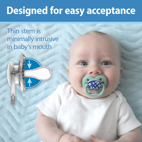 Dr. Brown's Advantage Pacifier, Blue Ocean, 0-6m, 2-Pack