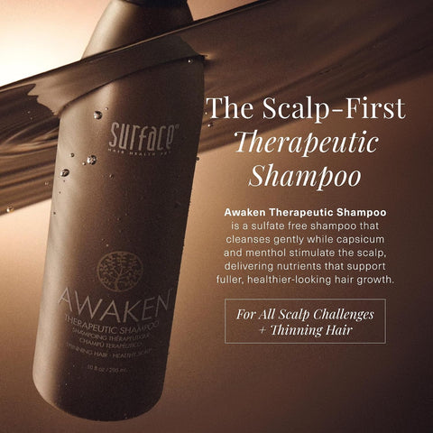 Surface Hair - Awaken Therapeutic Shampoo – Natural Ingredients for Thinning Hair and a Healthy Scalp