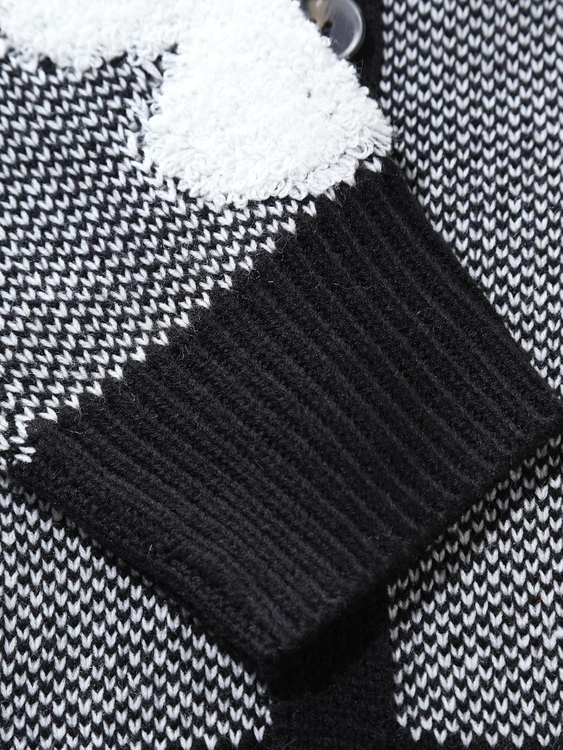 SHENHE Men's Skeleton Pattern Cardigan Long Sleeve Unisex Knitted Sweaters