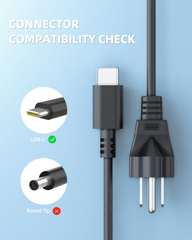 Charger Fit for Lenovo Thinkpad T14 T14s T15 T16 L13 L15 L14 X13 E14 E15 E16 Gen 1 2 3 4 5 6 P14s P15s P52s P53s P51s Laptop (Safety Certified by UL) 65W 45W