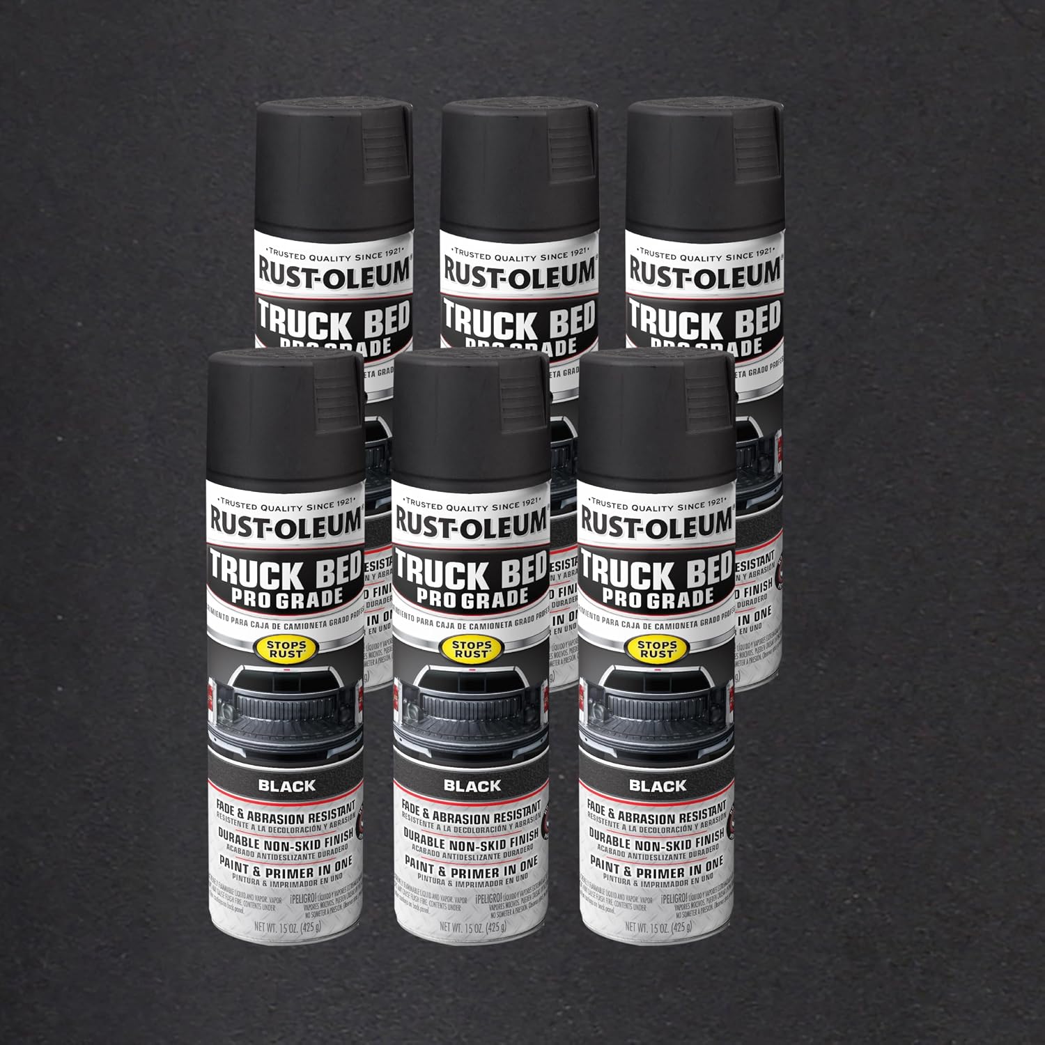 Rust-Oleum Automotive Pro Grade Truck Bed Coating Spray, Black
