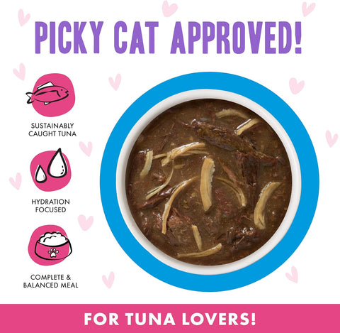 Weruva B.F.F. OMG - Best Feline Friend Oh My Gravy! Tuna & Chicken Charm Me with Tuna & Chicken in Gravy Cat Food, 3oz Pouch (Pack of 48)