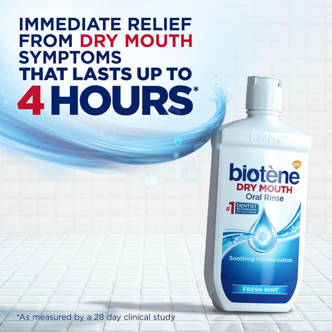 Biotene Oral Rinse Mouthwash for Dry Mouth, 33.8 fl oz