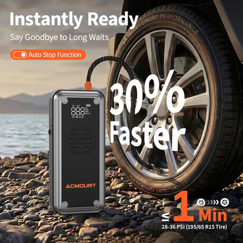 ACMOUNT W160 5000A Jump Starter with Air Compressor 150PSI, 12V Jump Box