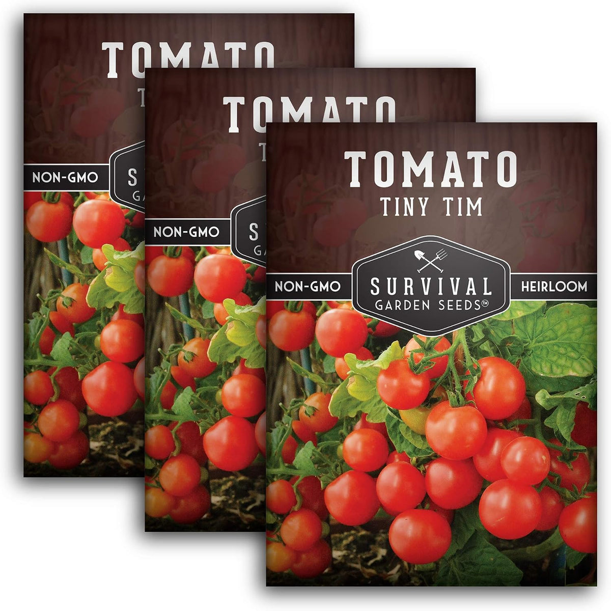 Tiny Tim Tomato Seeds - Survival Garden Seeds (3 Pack)