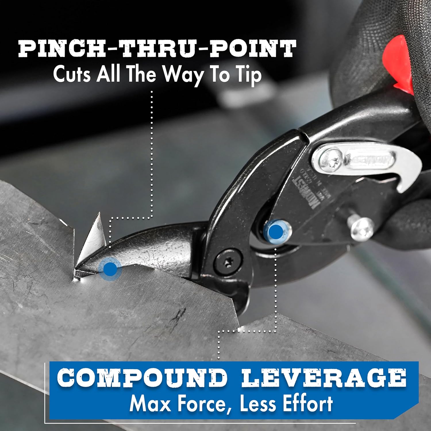 MIDWEST Blackout Aviation Snip Set, Left & Right Offset, Tin Snips
