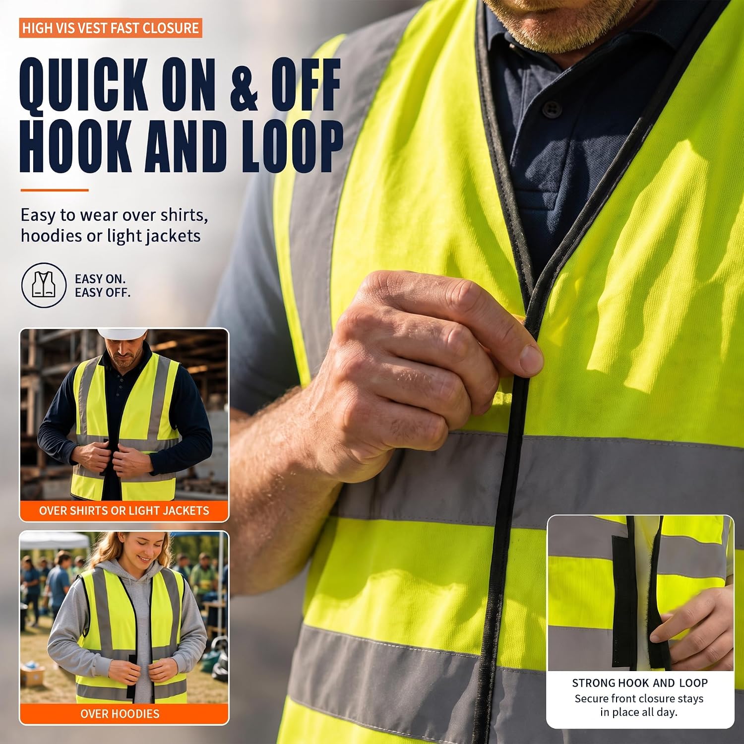 AYKRM 12 colour High visibility viz vest hi vis viz reflective work construction safety vest (XS-8XL)