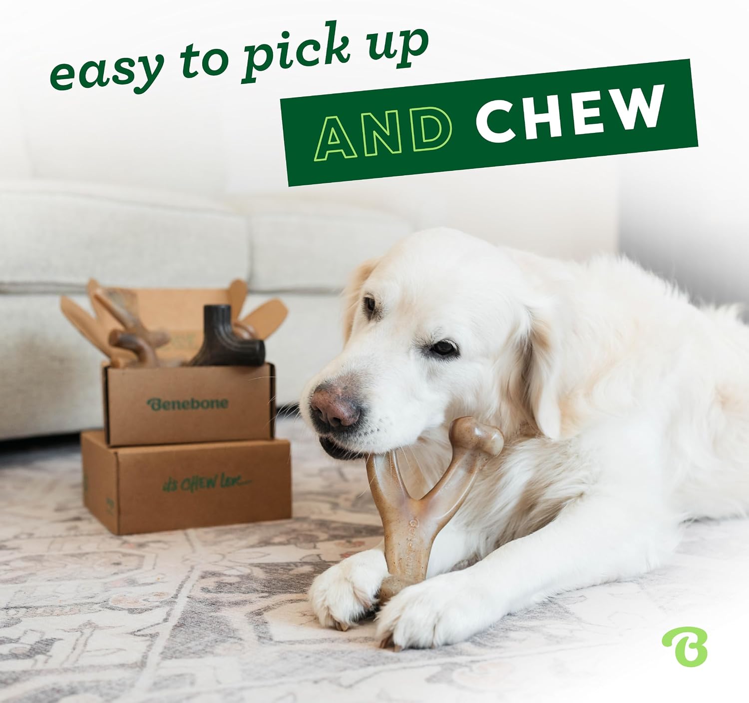 Benebone Medium 4-Pack Dog Toys for Aggressive Chewers – Under 60 lbs