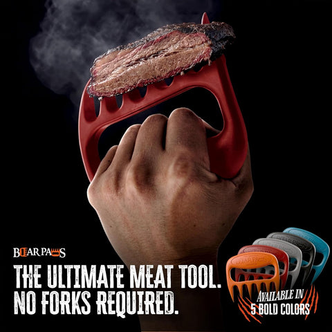 Bear Paws Meat Claws - The Original BBQ Meat Shredder Claws - Red