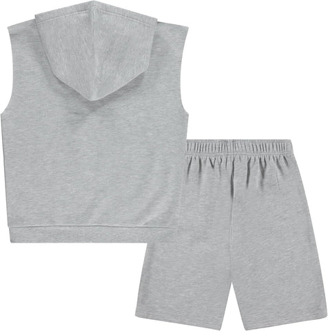 Pokemon Boys Pikachu Fleece Hooded Muscle Tank and Sweat Shorts Set 4-20