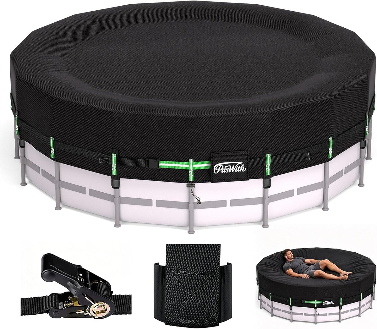 16FT Winter Pool Covers for Above Ground Pools 150MPH Windproof