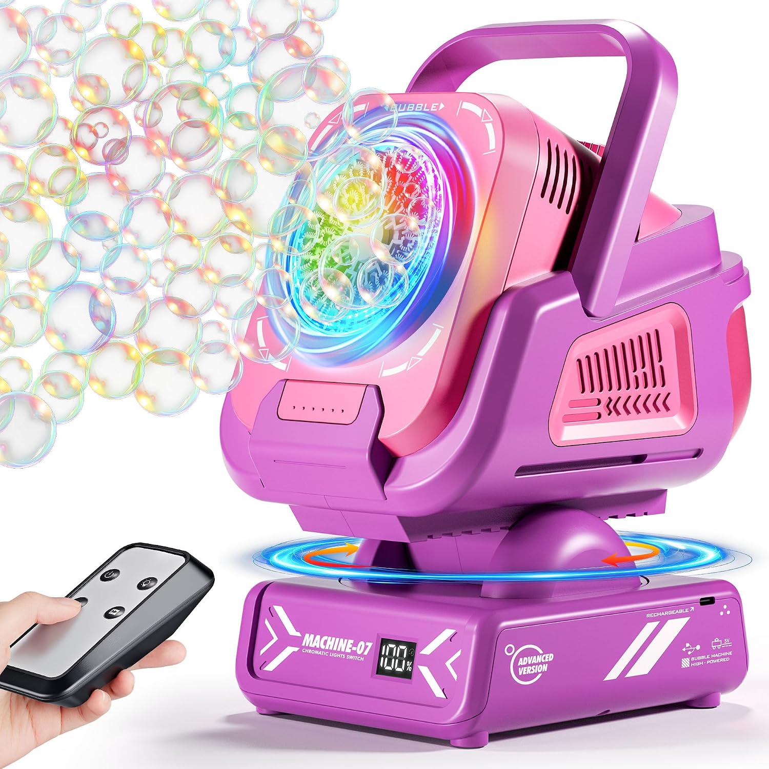 Upgraded Bubble Machine Outdoor Toys for Kids & Wedding Party