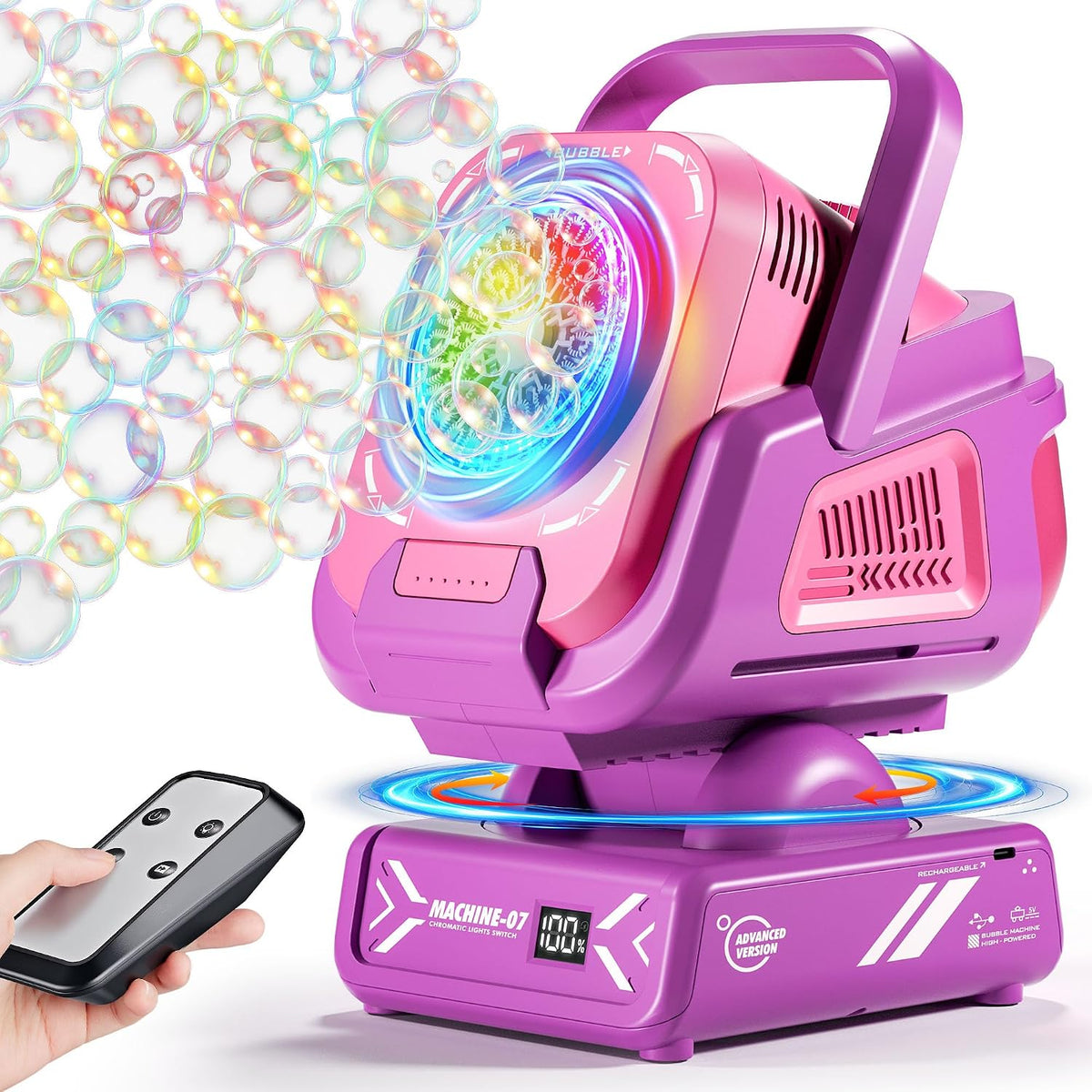 Upgraded Bubble Machine Outdoor Toys for Kids & Wedding Party
