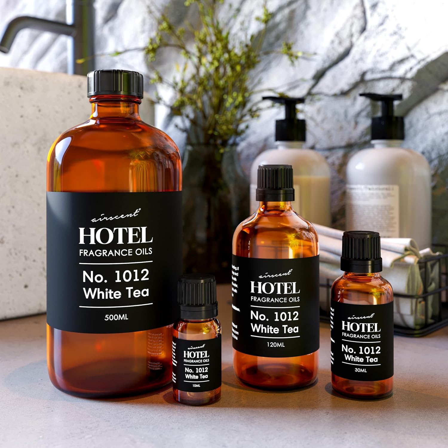 AirScent Hotel Diffuser Oil No. 1012 - The White Tea Hotel Scent - 120 mL