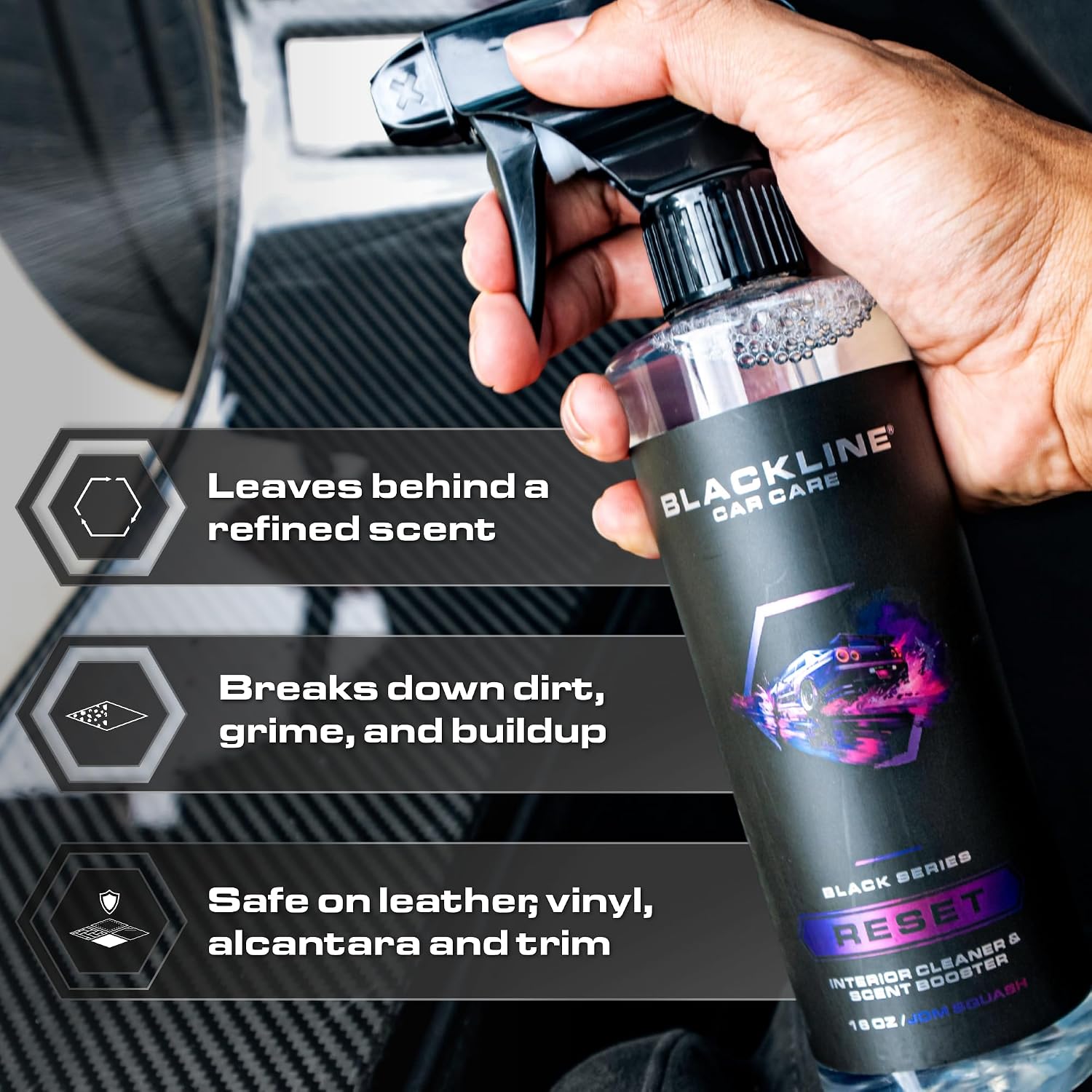 Blackline Reset Interior Car Cleaner & Deodorizer Spray - Oasis