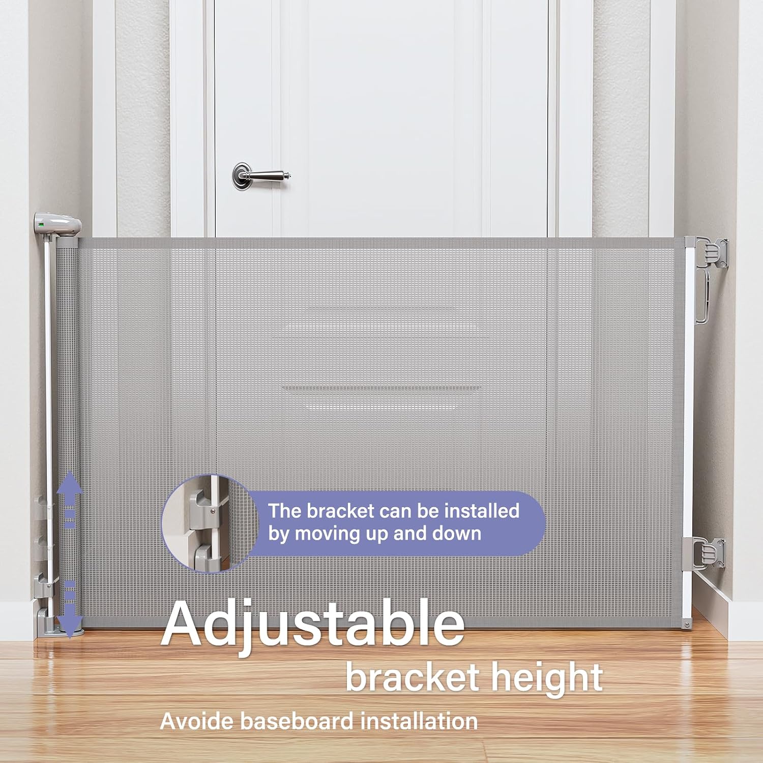 PRObebi Retractable Baby Gates for Stairs & Doorways, Indoor & Outdoor Use